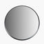 Black Wood Veneer Deep Edge Round Wall Mirror Large
