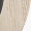 Tivoli Travertine Effect Veneer Round Wall Mirror