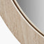 Tivoli Travertine Effect Veneer Round Wall Mirror