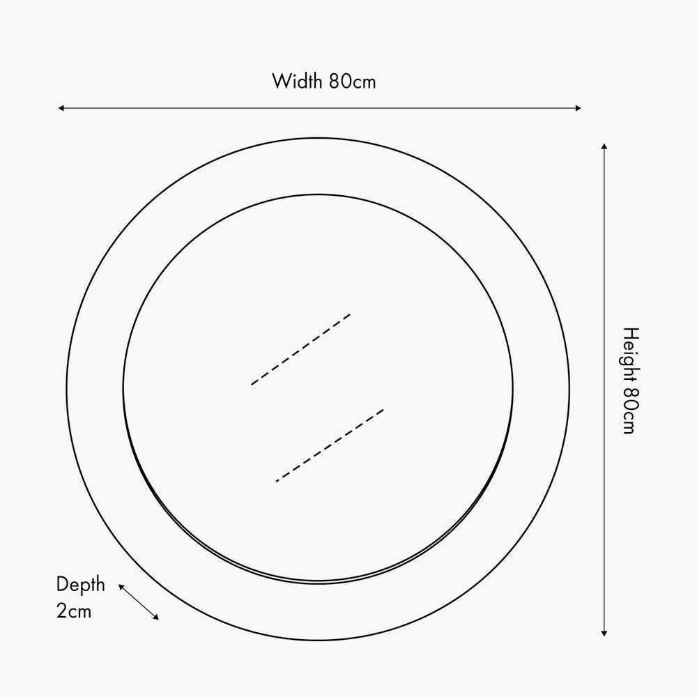 Myana Jade Marble Effect Veneer Round Wall Mirror