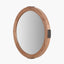 Vermont Light Walnut Wood Veneer Round Wall Mirror