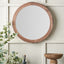 Vermont Light Walnut Wood Veneer Round Wall Mirror