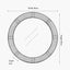 Natural Rattan Frame Round Wall Mirror