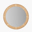 Natural Rattan Frame Round Wall Mirror