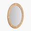 Natural Rattan Frame Round Wall Mirror