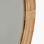 Natural Rattan Frame Round Wall Mirror