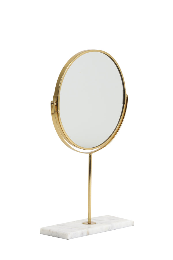 Mirror on base 24x9x40,5 cm RIESCO marble white-gold