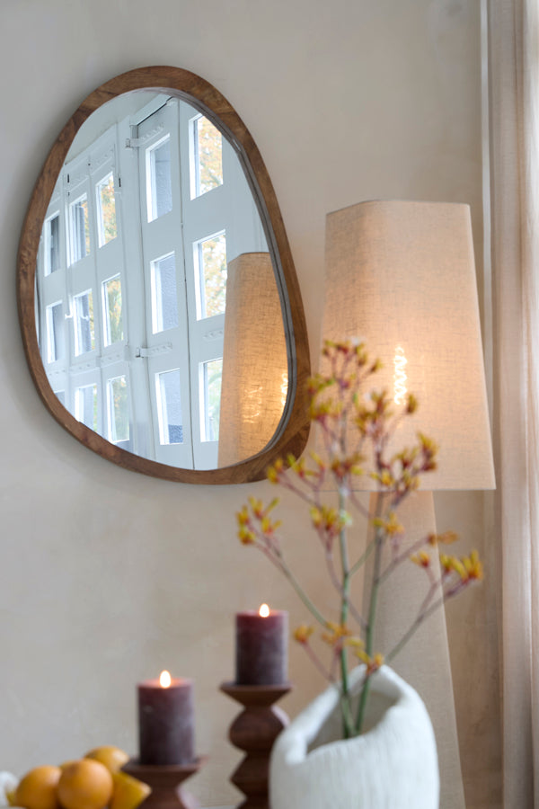Mirror 120x5x80 cm SONORA wood oil brown