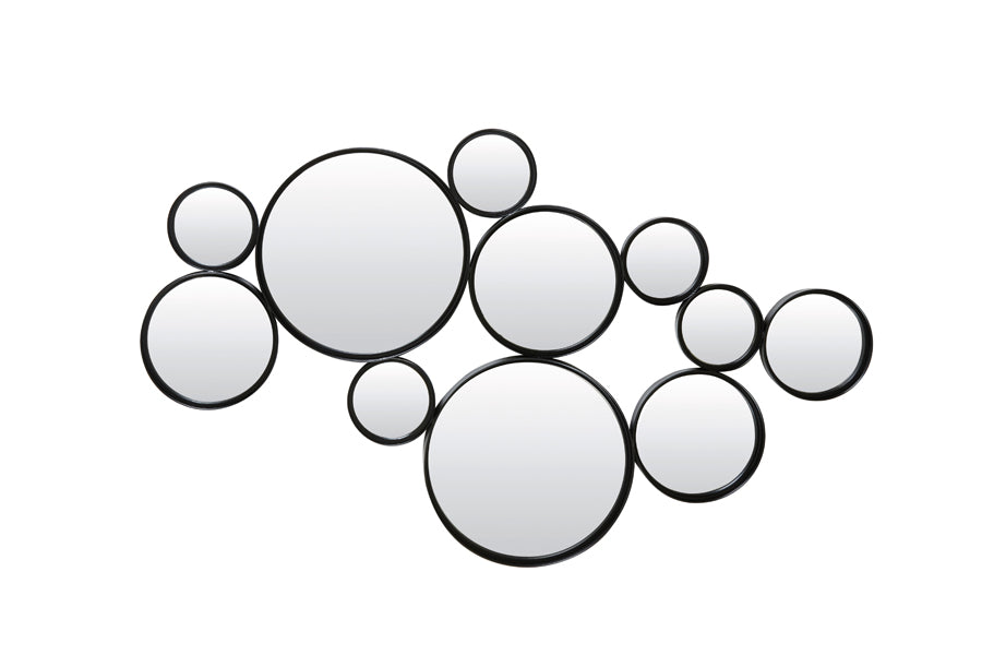 Mirror 99x3,5x57,5 cm CIELO circles matt black