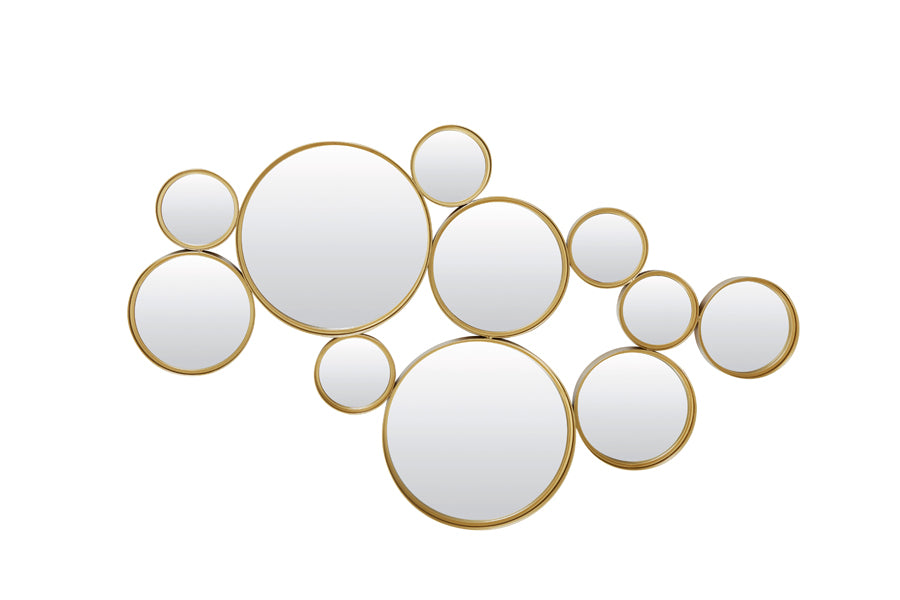 Mirror 99x3,5x57,5 cm CIELO circles gold
