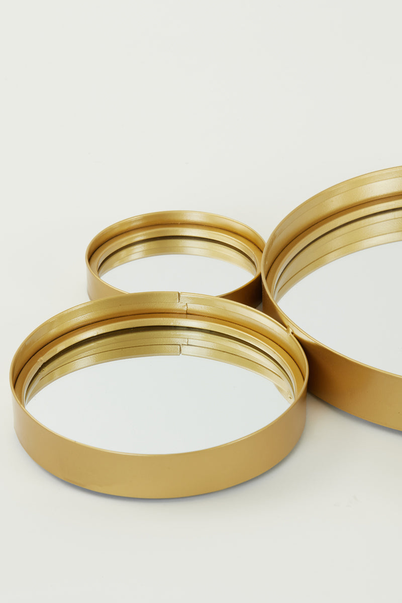 Mirror 99x3,5x57,5 cm CIELO circles gold