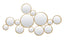 Mirror 127x3,5x64,5 cm CIELO circles gold