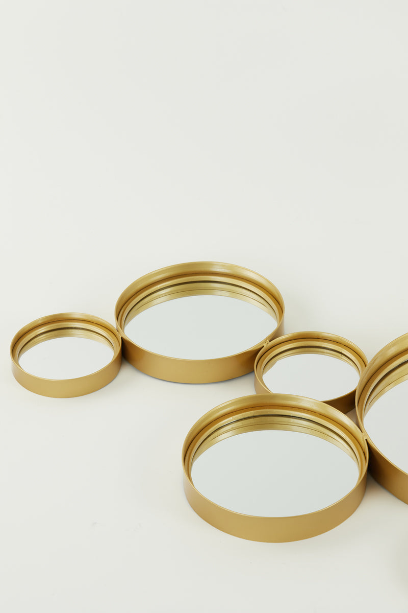 Mirror 127x3,5x64,5 cm CIELO circles gold