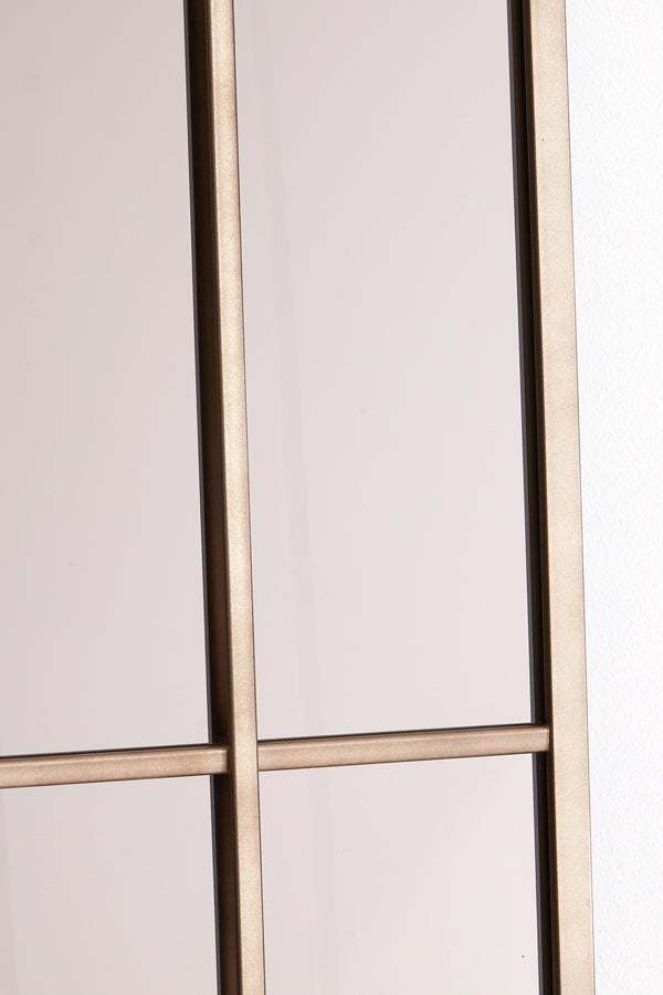 Mirror 77x3x183 cm RINCON smoked glass+gold