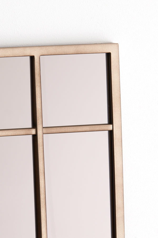 Mirror 77x3x183 cm RINCON smoked glass+gold