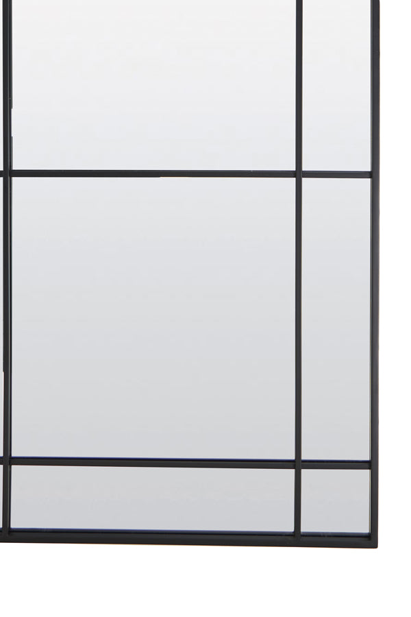 Mirror 77x3x183 cm RINCON clear glass+matt black
