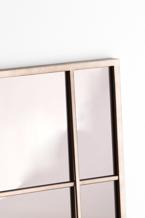 Mirror 50x3x150 cm RINCON smoked glass+gold