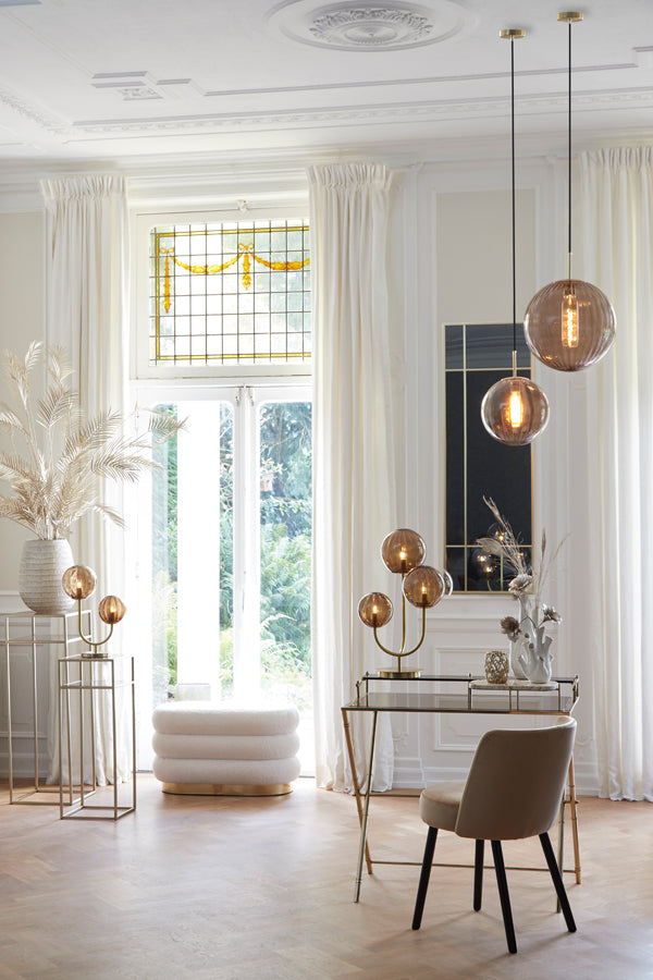 Mirror 50x3x150 cm RINCON smoked glass+gold