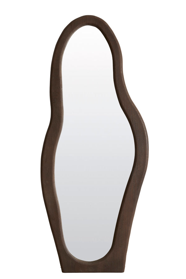Mirror 84x4x200 cm RUTH wood grey-dark brown