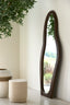 Mirror 84x4x200 cm RUTH wood grey-dark brown