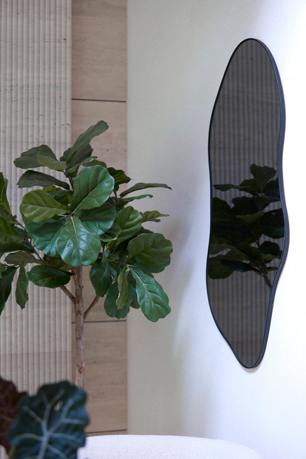 Mirror 59x1,5x120,5 cm AZULA smoke glass+black