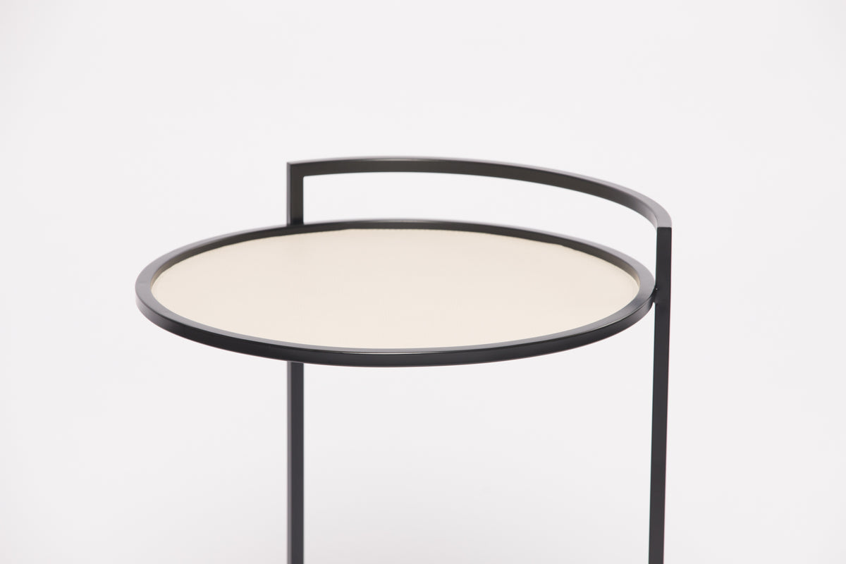 Cocktail Table Round Pumice Leather