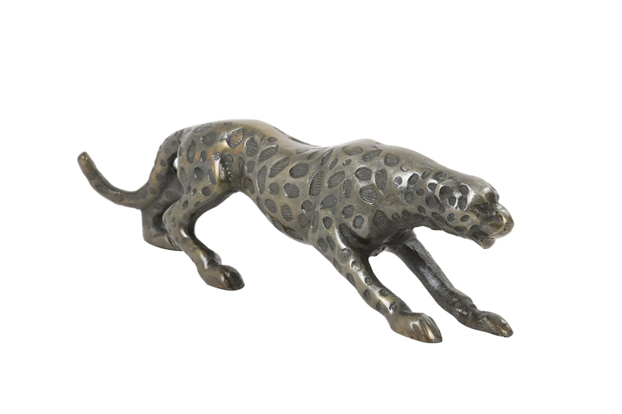 Ornament 50x10x12 cm SISOKO panther antique bronze