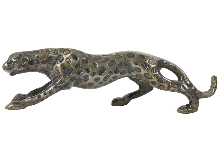Ornament 50x10x12 cm SISOKO panther antique bronze