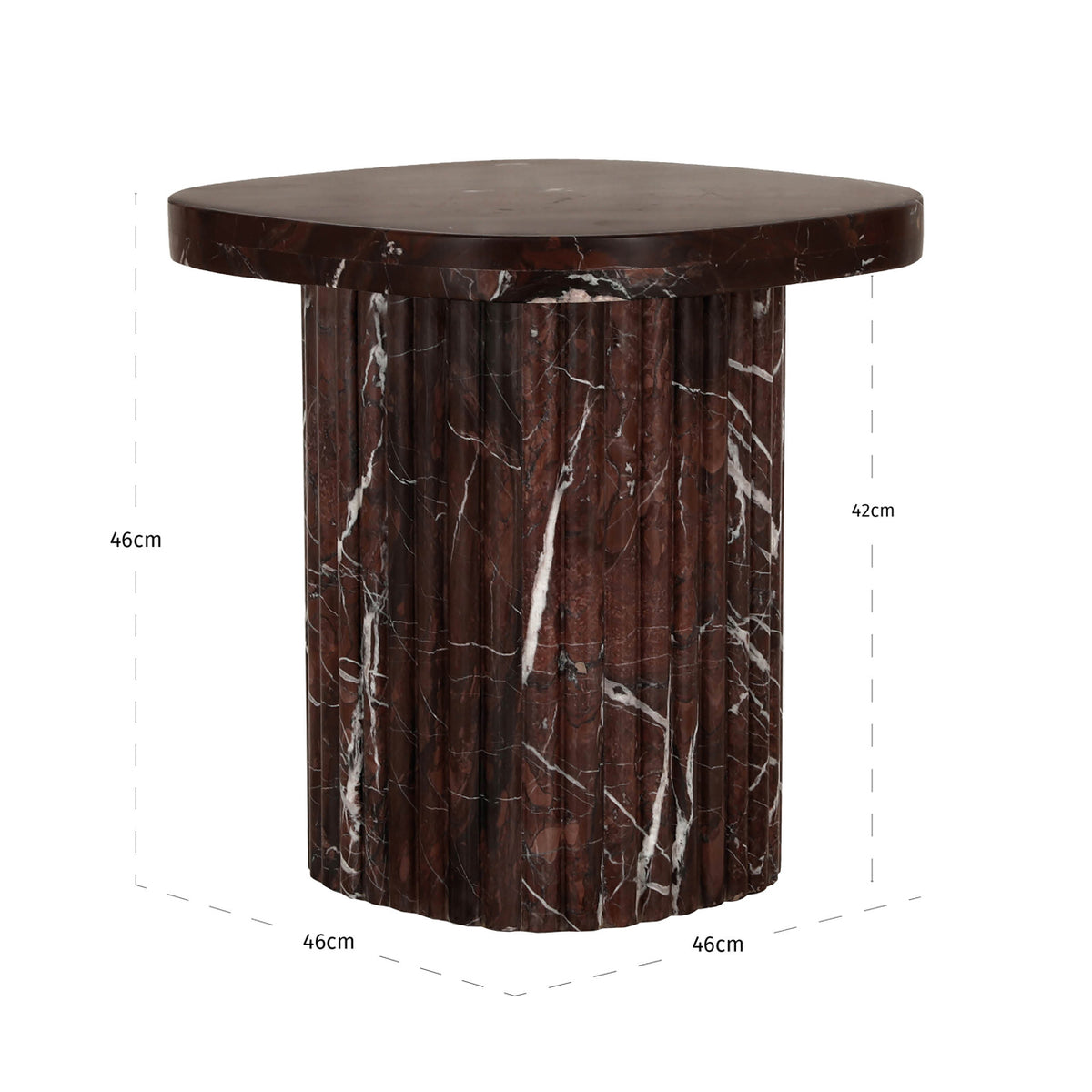 End table Orchid burgundy