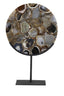 Ornament on base 35x12x50 cm GOUYA agate brown+matt black