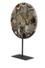 Ornament on base 35x12x50 cm GOUYA agate brown+matt black