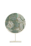 Ornament on base 35x12x50 cm GOUYA green agate+cream