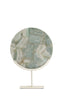 Ornament on base 35x12x50 cm GOUYA green agate+cream