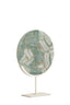 Ornament on base 35x12x50 cm GOUYA green agate+cream