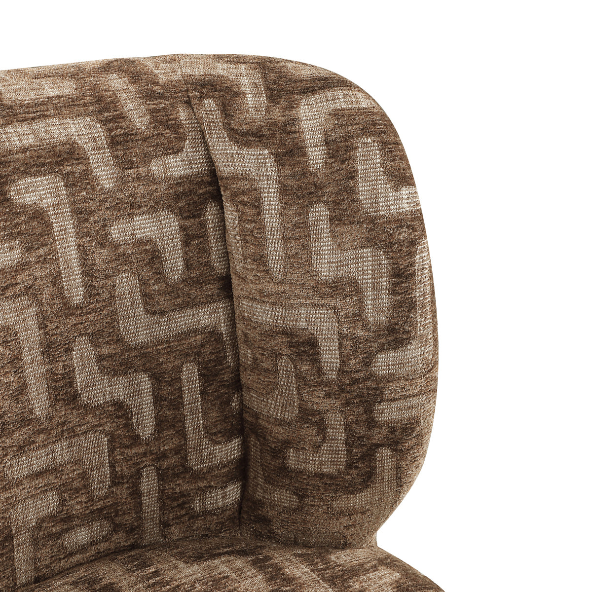 Dining chair Fiona brown labyrinth swivel