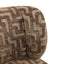 Dining chair Fiona brown labyrinth swivel