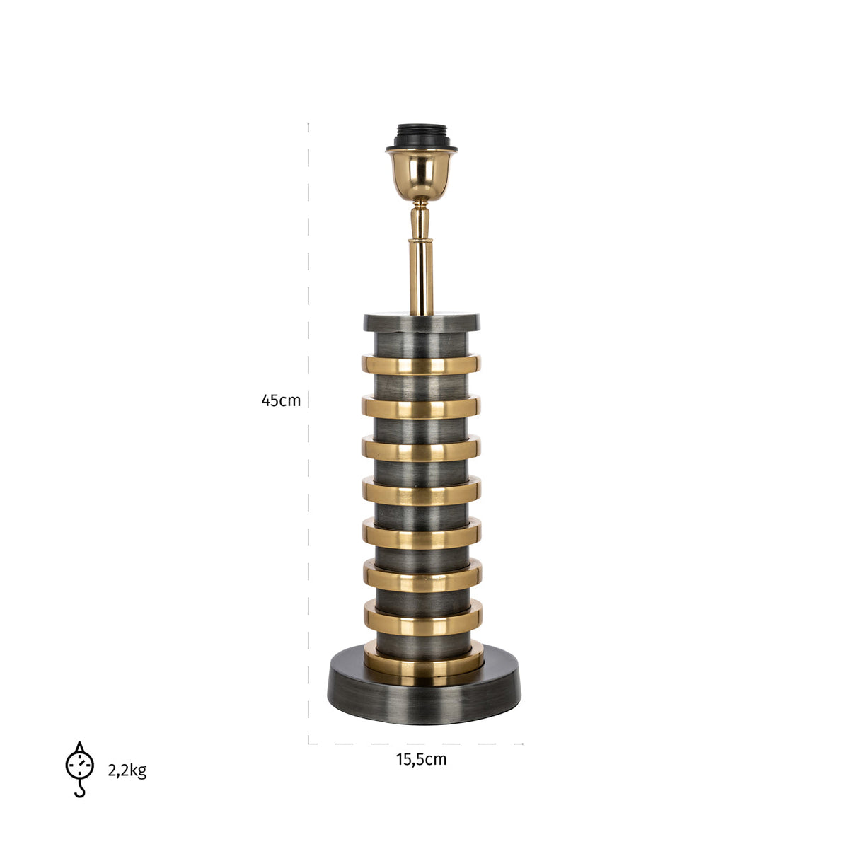 Table lamp Jaline black/gold