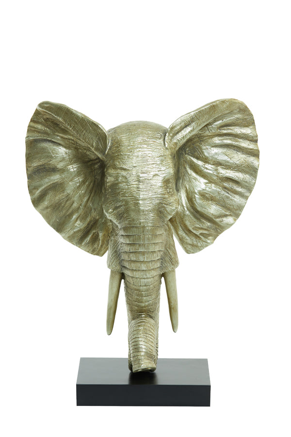 Ornament 38,5x19,5x49 cm ELEPHANT light gold