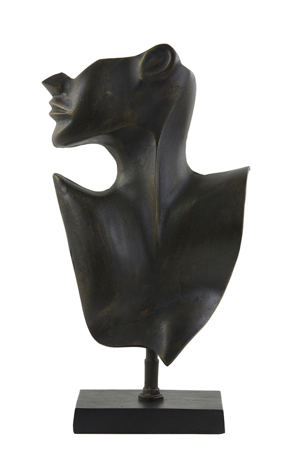 Ornament 23x11x45 cm FACE dark bronze-matt black