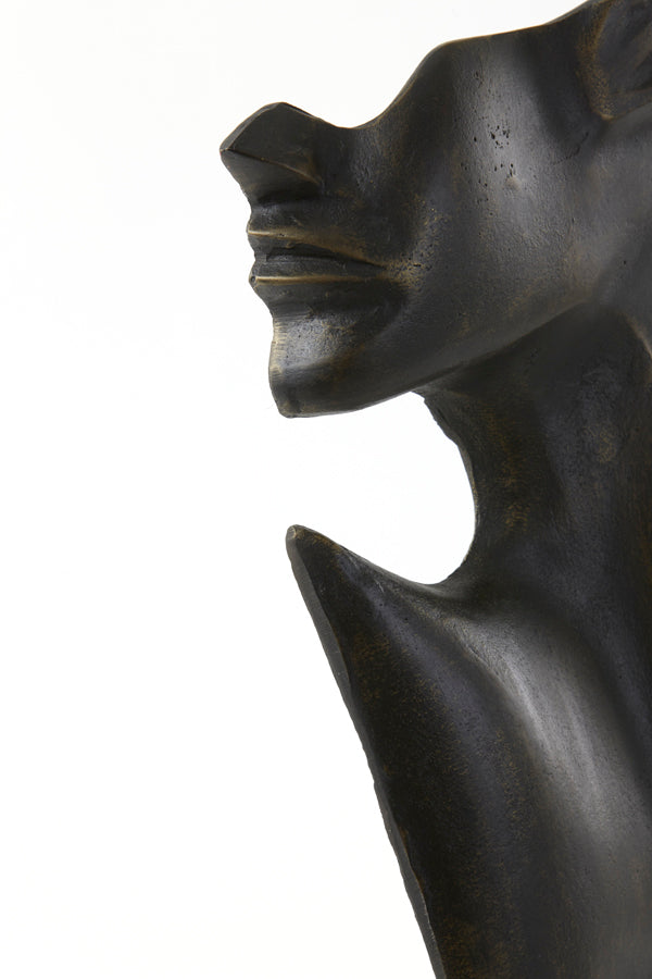 Ornament 23x11x45 cm FACE dark bronze-matt black