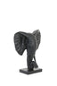 Ornament on base 30x15x35,5 cm ELEPHANT matt black