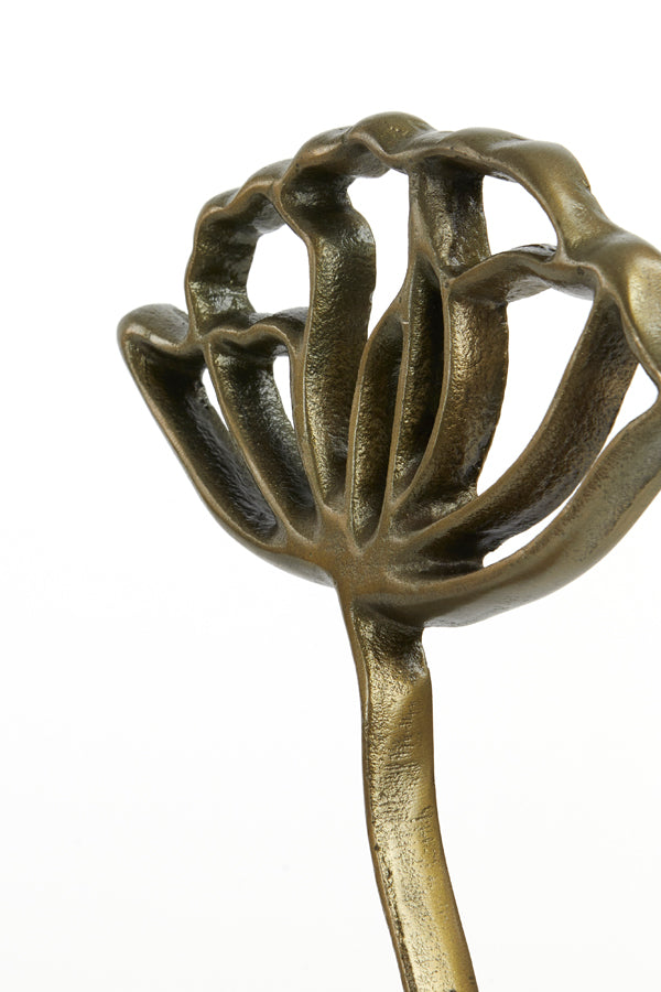 Ornament on base 22x6x36 cm PAPAVERU antique bronze