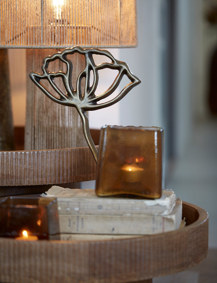 Ornament on base 22x6x36 cm PAPAVERU antique bronze