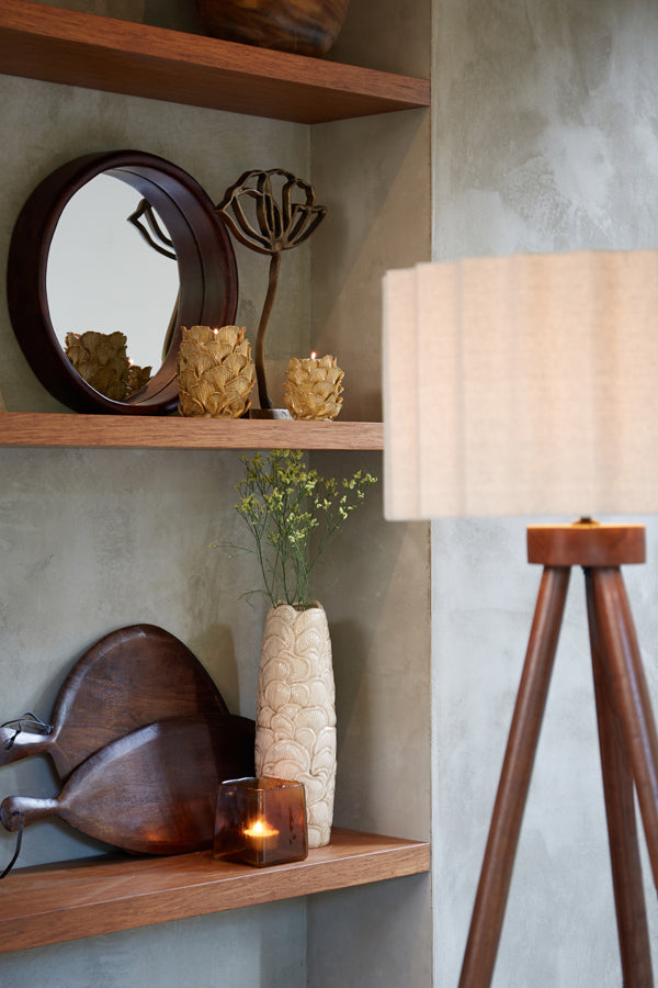 Ornament on base 22x6x36 cm PAPAVERU antique bronze