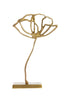 Ornament on base 28x8,5x45 cm PAPAVERU matt gold