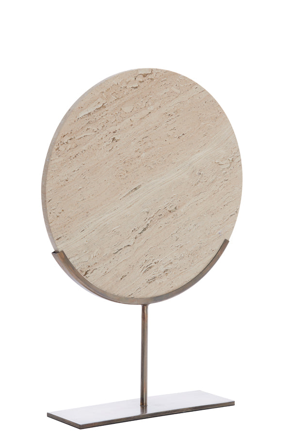Ornament on base 35x10x51,5 cm MORENO sand travertine