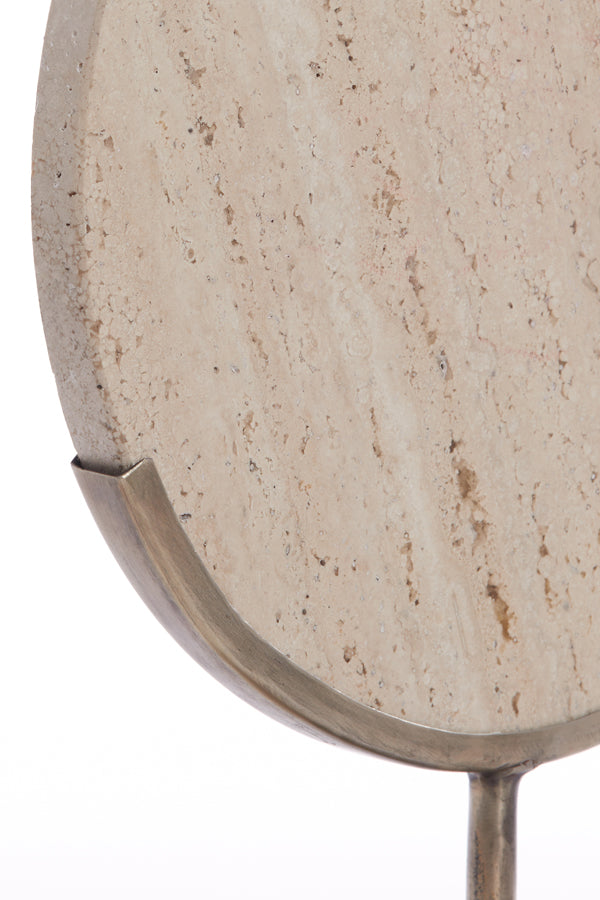 Ornament on base 35x10x51,5 cm MORENO sand travertine