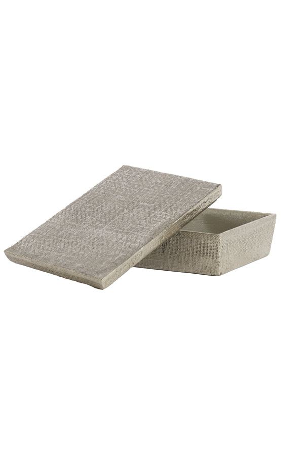 Deco box 37x27x11 cm LINA antique silver