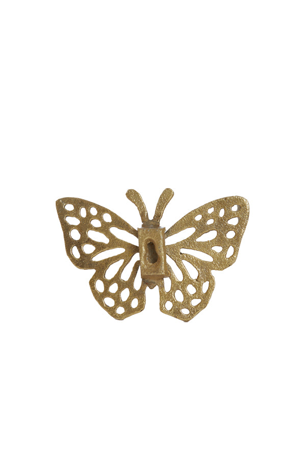 Ornament 10x7x1,5 cm BUTTERFLY shiny gold