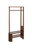Hatstand 85x30x180 cm GAIOS acacia wood dark brown